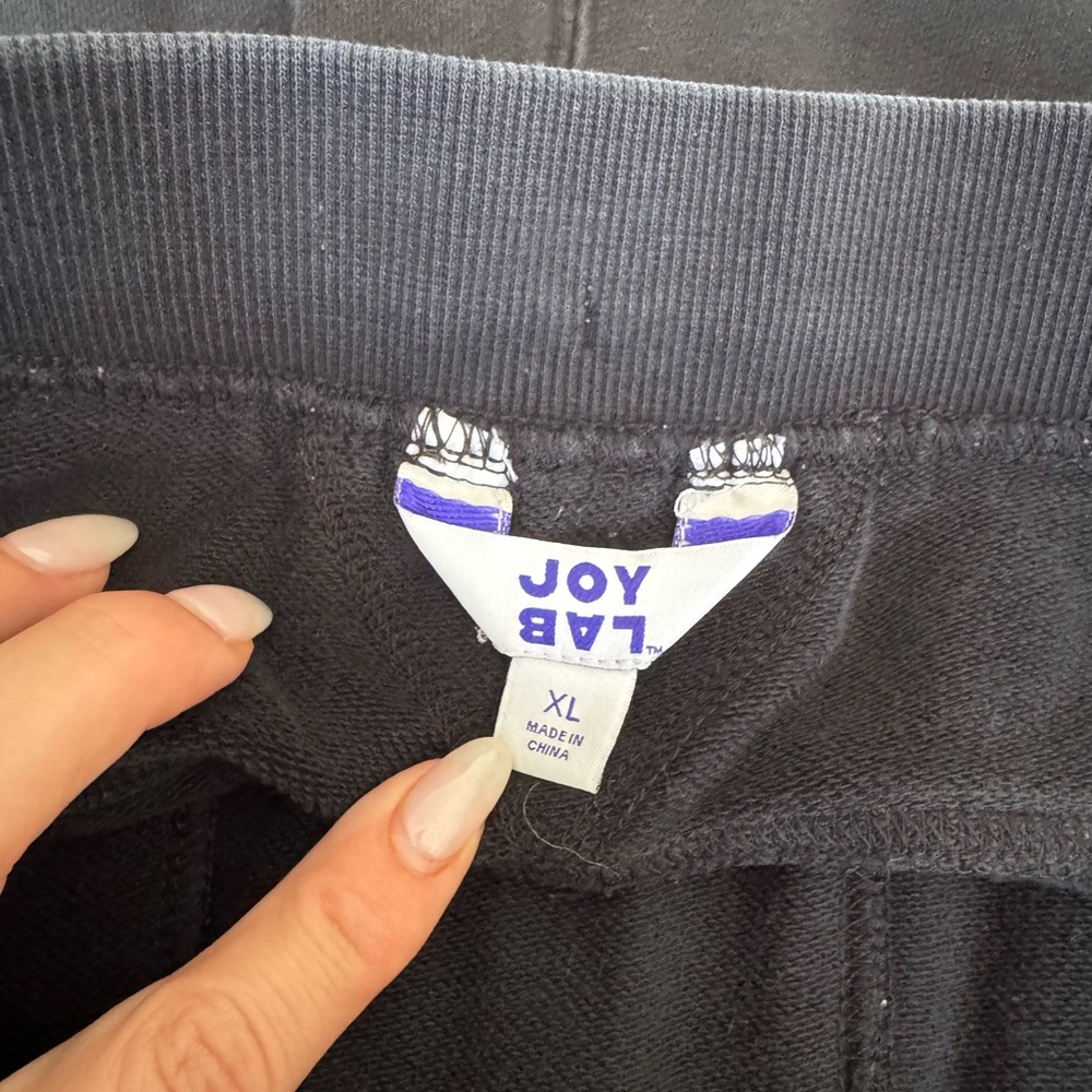 JoyLab Black Athletic Lounge Shorts with Drawstring - Picture 3 of 3
